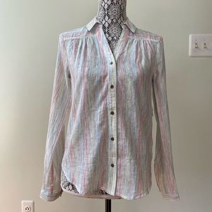 Anthropologie XS Multi-Color Button Up Blouse